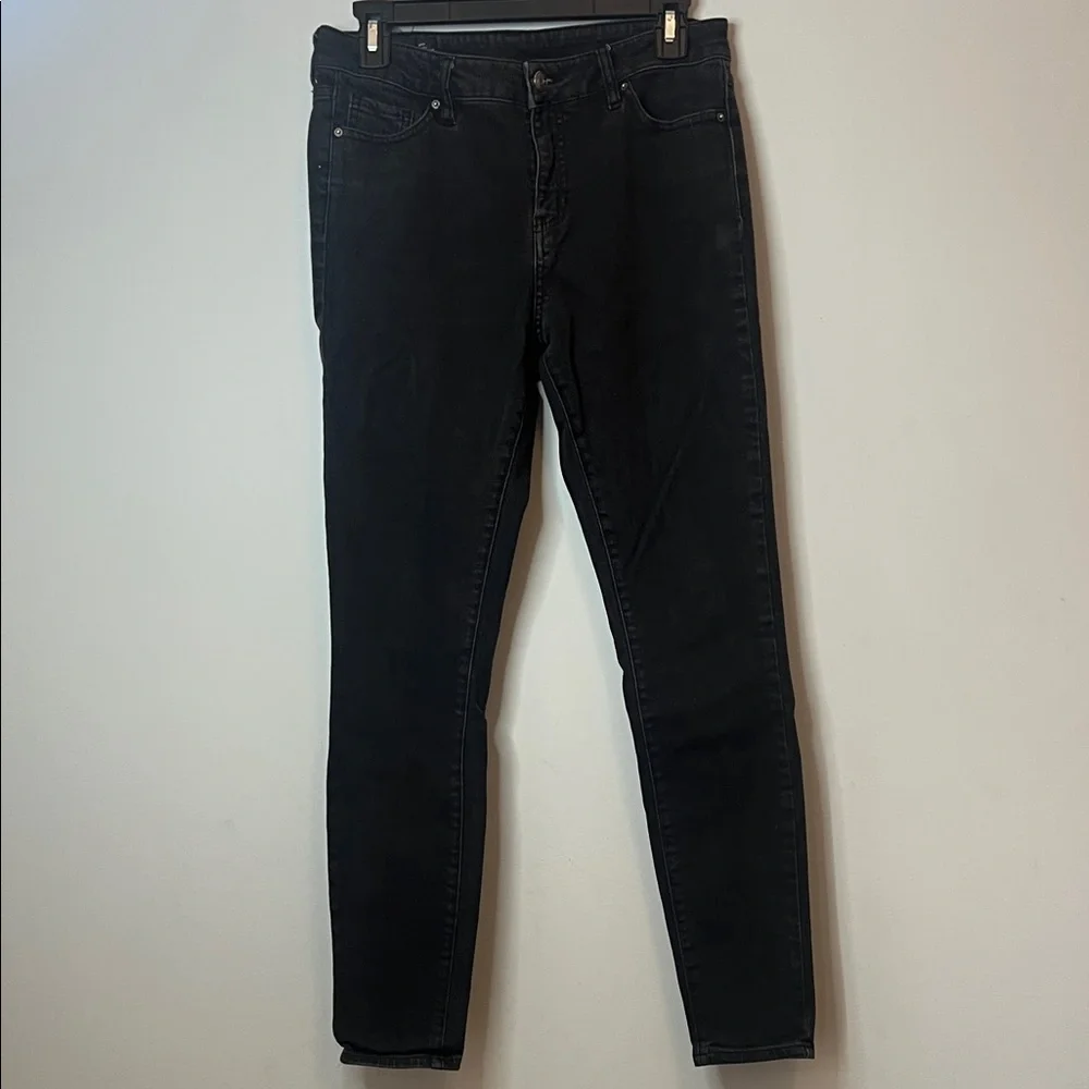 Armani Exchange Classic Black Denim High Rise Skinny Jeans‎ Grunge Biker Punk 30